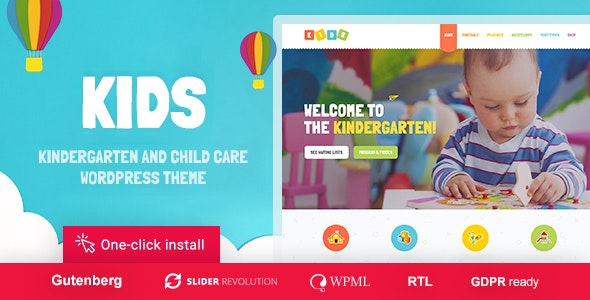 Kids v1.1.8 - Day Care &amp; Kindergarten WordPress Theme for Children