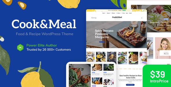 Cook&amp;Meal v1.0 - Food Blog &amp; Recipe WordPress Theme